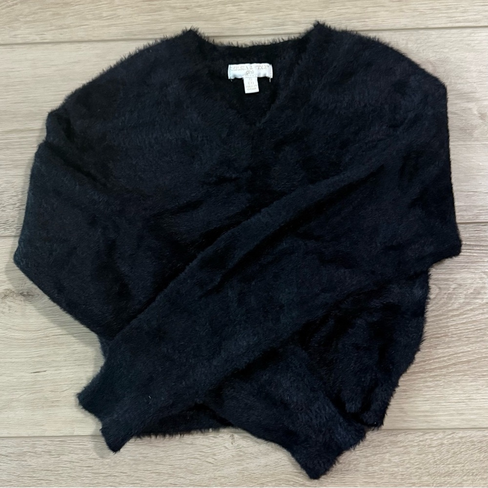 Chelsea & Violet Black Fuzzy Sweater